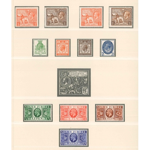 380 - UK Collections; 1912-69 u.m. collection in Lindner hingeless album (empty pages back to 1840). Inclu... 