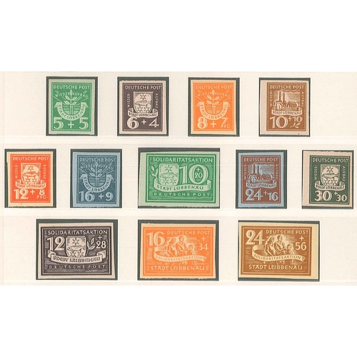 173 - Germany; Post-War Locals; 1945-46 fine mint collection in Lindner hingeless album comprising Apolda ... 