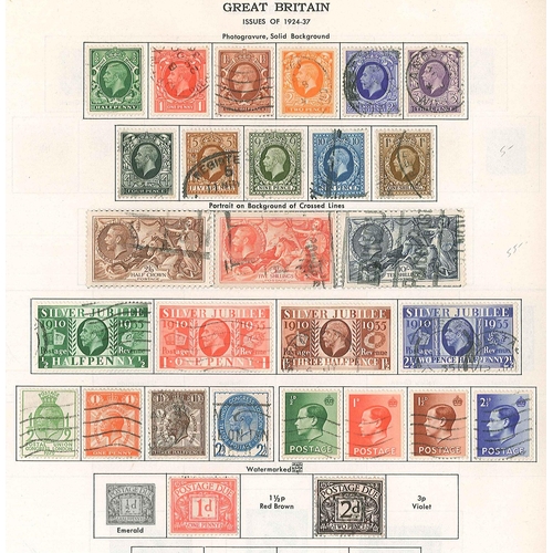 394 - UK Collections; 1911-48 mainly used seln. on two printed pages. Includes 1934 Seahorses set (3), 194... 