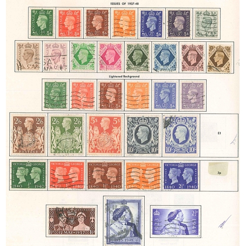 394 - UK Collections; 1911-48 mainly used seln. on two printed pages. Includes 1934 Seahorses set (3), 194... 