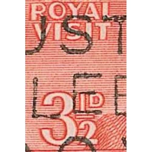 1266 - Australia; 1954 Royal Visit 3½d with re-entry, good used, SG 272a cat.£22.... 