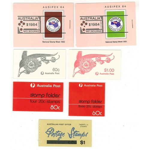 1288 - Australia; Booklets; 1967-84 seln. of seven different, inc. two 1979 folders, and two Ausipex 84 fol... 