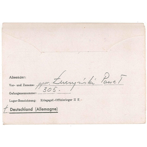 1032 - Covers; Prisoner of War Mail; 1942 lettersheet from Polish prisoner at Oflag IIE to Schrimm (= Śrem)... 