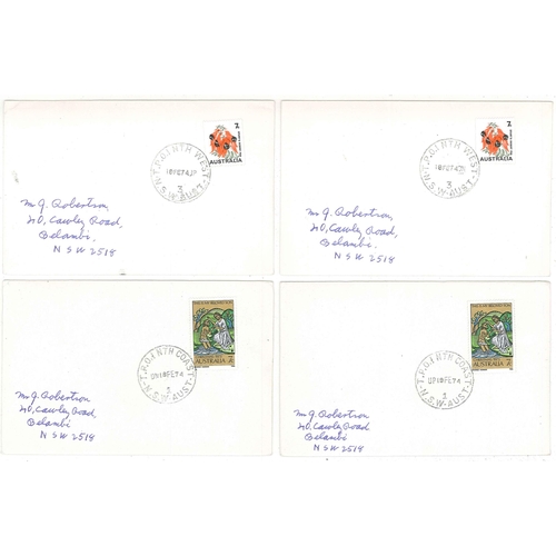 1275 - Australia; 1974 selection of covers with travelling post office cancels (14 different - inc. 