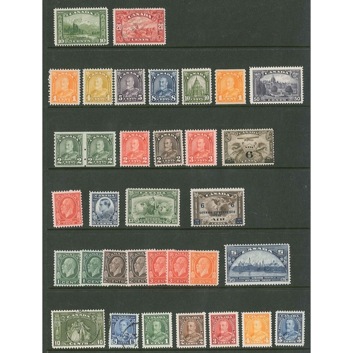 1423 - Canada; 1903-51 m. & u. seln. on two stockleaves. Many medium/better values inc. coils. (121)... 