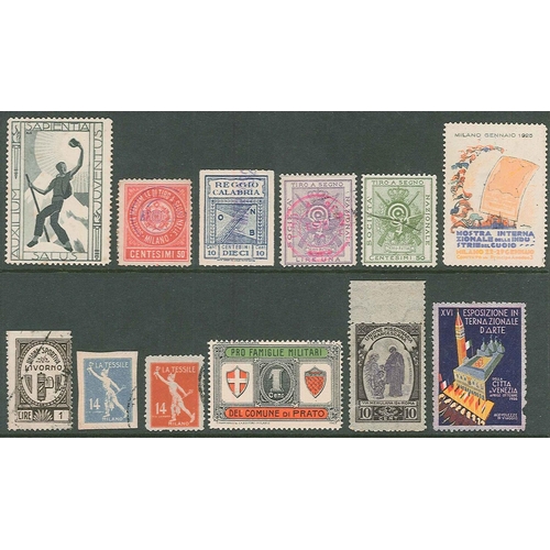 1922 - Italy; Cinderellas; attractive selection of 12 different.