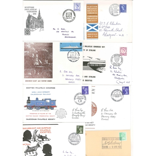 2880 - UK Philatelic Covers; 1966-75 seln. of eight different covers for Scottish Philatelic Congress.... 