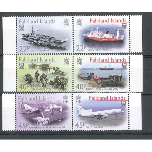 1565 - Falkland Islands; 2002 Liberation Anniversary set (3 pairs) u.m., SG 926-931 cat.£20½ (... 