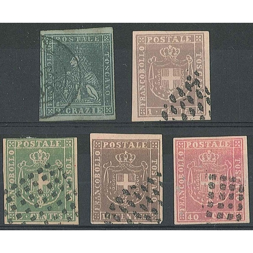 1902 - Italian States; Tuscany; five 