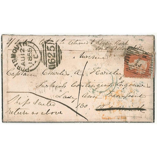 2867 - UK Postal History; 1855 cover (with contents) addressed to 