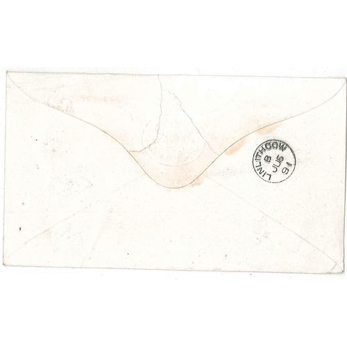 2872 - UK Postal History; 1891 cover from British Consulate, Buenos, Aires, probably carried privately to U... 