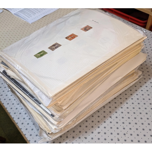3 - Commonwealth; large bundle of album pages, c.14cm deep, taken from numerous different collections. A... 