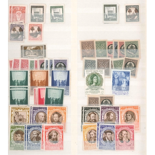28 - Mixed Lots; Europe; stockbook of mint and used Vatican City (c.350) and San Marino (c.280), with mai... 