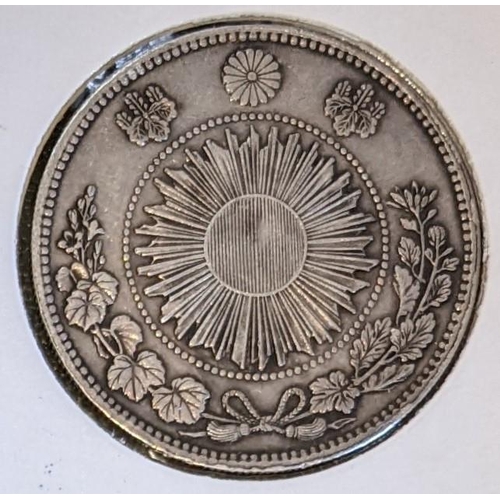 59 - Coins; Japan; 1870 (year 3) 1 Yen, type 1, VF. Krause no. 5.1.