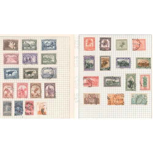 121 - Belgian Congo; useful little bundle of fifteen pages from different collections with mint and used o... 