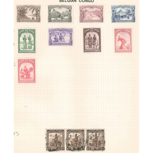 121 - Belgian Congo; useful little bundle of fifteen pages from different collections with mint and used o... 