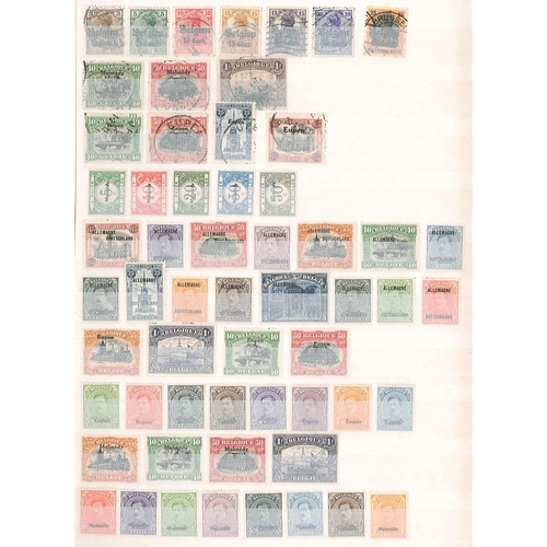 122 - Belgium; stockbook of back-of-the-book material, with precancels (141, railway parcel stamps (31), 1... 