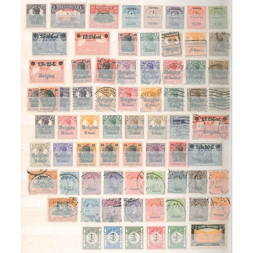 122 - Belgium; stockbook of back-of-the-book material, with precancels (141, railway parcel stamps (31), 1... 