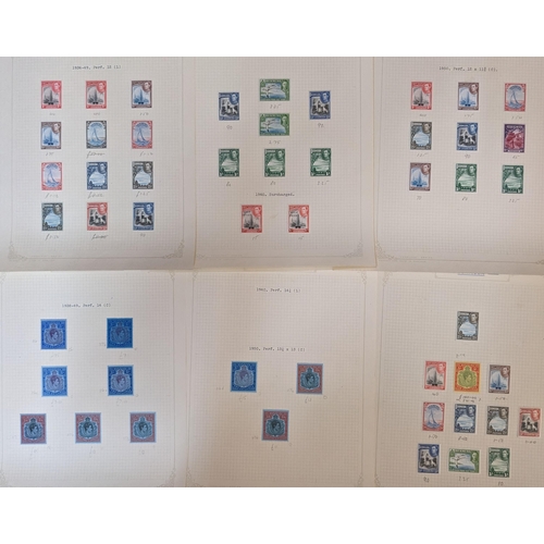 124 - Bermuda; 1938-52 KG6 definitives l.m.m./m.m. on several pages with various duplicated shades and per... 