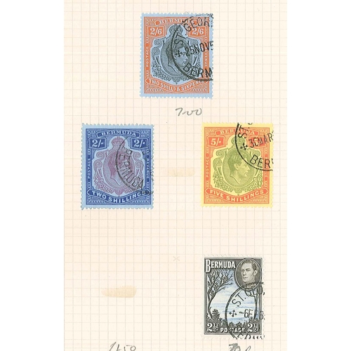 125 - Bermuda; 1938-52 f.u. seln. of defins inc. 2/6 (3), 5/- (3), 10/-. Minimum cat.£24 for low val... 