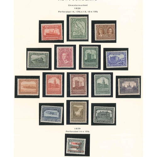 135 - Canada; Newfoundland; 1928-38 mint selection on three pages comprising 1928-29 DLR set (15), 1929-31... 