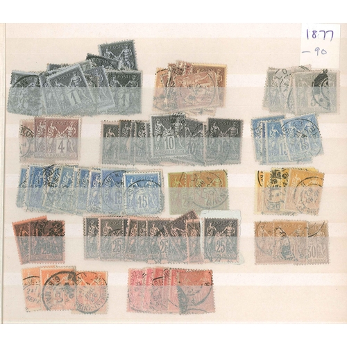 175 - France; two stockbooks of largely used stamps, earlies to about 1985, often duplicated. Biggest numb... 