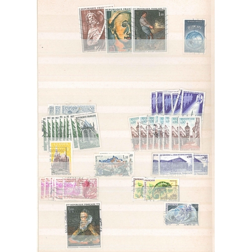 175 - France; two stockbooks of largely used stamps, earlies to about 1985, often duplicated. Biggest numb... 