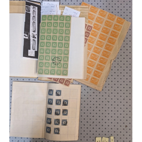 179 - Georgia; 1919-20 (grey paper, yellowish gum) large accumulation mainly in blocks and part sheets (so... 