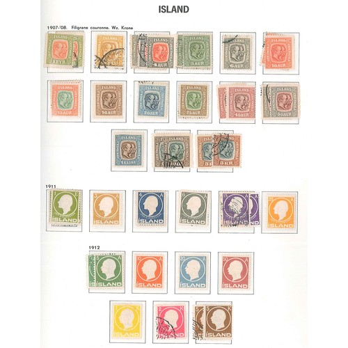 205 - Iceland; 1873-1988 largely mint collection in Davo hingeless album. Starts with 1873 3sk, 4sk, 8k, a... 