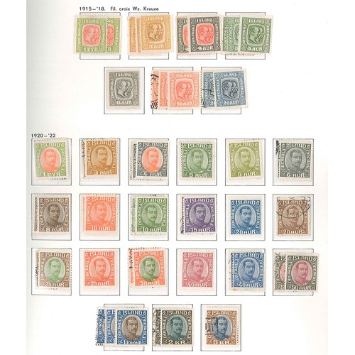 205 - Iceland; 1873-1988 largely mint collection in Davo hingeless album. Starts with 1873 3sk, 4sk, 8k, a... 