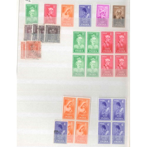 210 - India; 1855-1970s (some later) m.m./u.m./used colln. in stockbook. Mint material tends to be from la... 