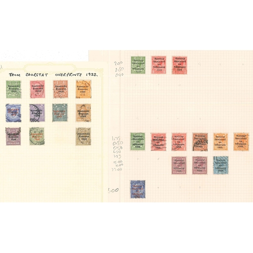 219 - Ireland; 1922-23 mix of overprints on six pages, mainly used. Cat. c.£750+ (Not all identifica... 