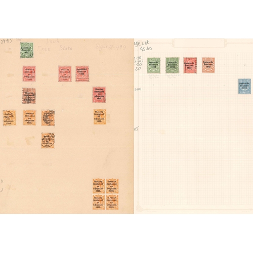 219 - Ireland; 1922-23 mix of overprints on six pages, mainly used. Cat. c.£750+ (Not all identifica... 