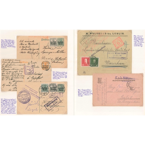 290 - Poland; 1915-18 useful little selection of covers and cards, mainly with German Occupation overprint... 