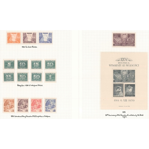 293 - Poland; 1919-39 m. & u. collection on pages, mainly in sets, and inc. 1922-23 Miner etc. set (20... 