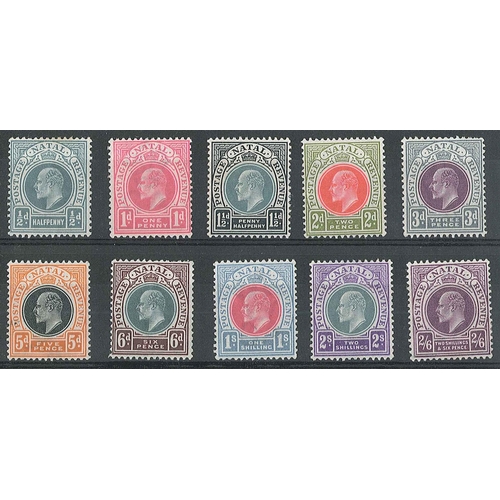 312 - South Africa; Natal; 1902-03 ½d to 2d, 3d, and 5d to 2/6 l.m.m. (1d to 2d alittle poorer, a f... 