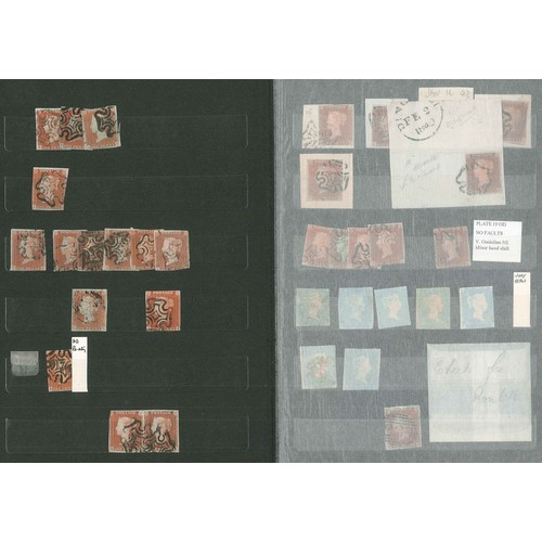 344 - UK; 1841 Penny Red Imperforates two small stockbooks with quantity of mainly decent clean examples c... 