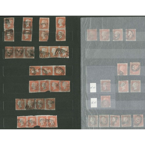 344 - UK; 1841 Penny Red Imperforates two small stockbooks with quantity of mainly decent clean examples c... 