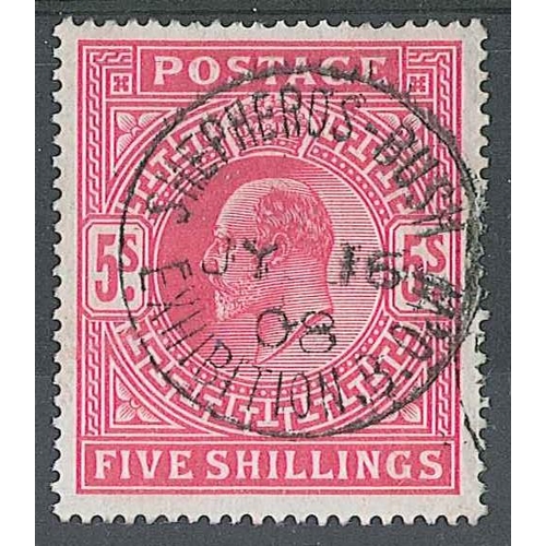 371 - UK; 1902-13 KE7 5/- very fine used with fine strike of 