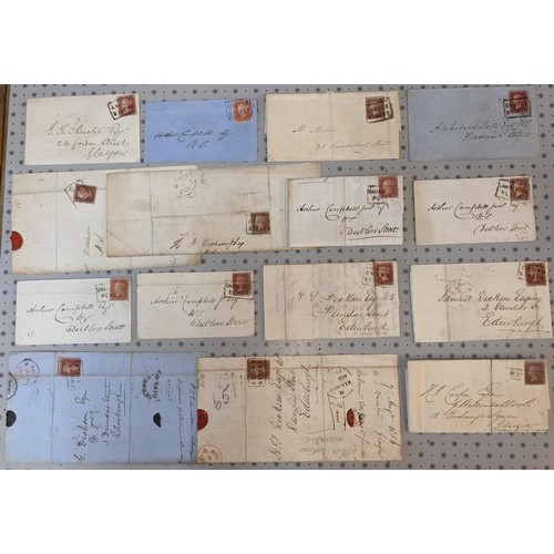 400 - Scottish Postal History; 1855-58 selection of covers/entires (a few just fronts or large part covers... 