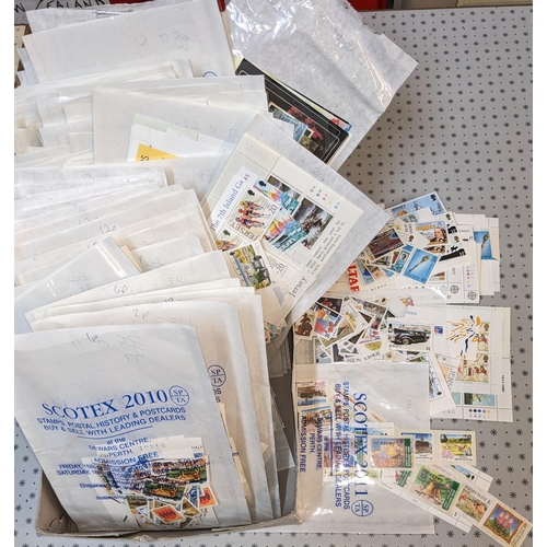 417 - Jersey; Postage Material; sorted stock of mint decimal stamps, all in counted packets by denominatio... 