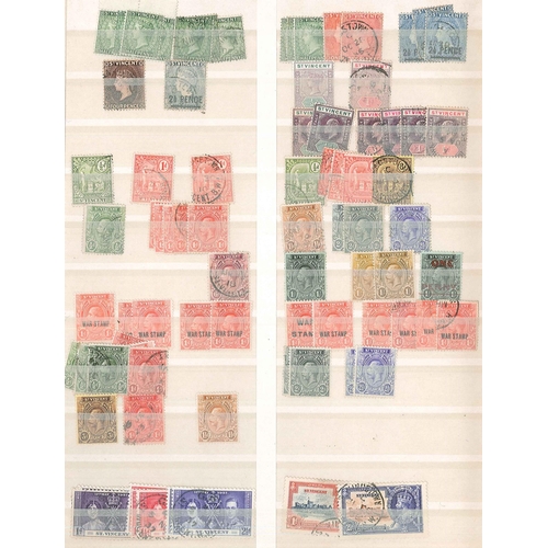 23 - Commonwealth; West Indies; stockbook of m. & u. of mixed periods of St.Kitts-Nevis etc. (c.200),... 