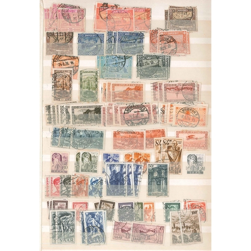 195 - German Area; large stockbook of W.Germany (c.2,000) and W.Berlin (c.500), plus some duplicated Third... 