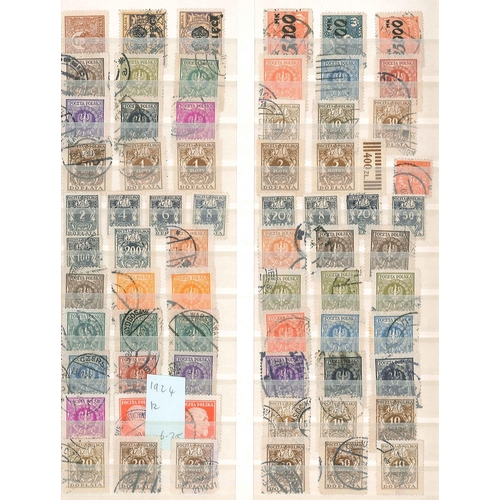 294 - Poland; 1919 to c.1950s (a few later) mint and used duplicated lot in stockbook, with numbers of the... 