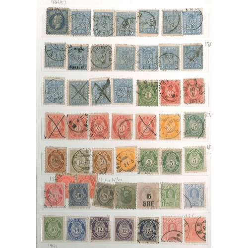 278 - Norway; 1856-1980s mix in stockbook, mixed condition (inc. some mint stuck), from 1867-68 4skill4 (1... 