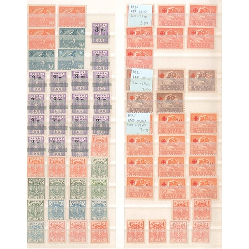 294 - Poland; 1919 to c.1950s (a few later) mint and used duplicated lot in stockbook, with numbers of the... 