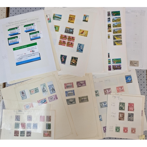 19 - Commonwealth; West Africa; bundle of pages from various collections, with Gambia, Ghana, Gold Coast,... 