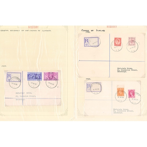 402 - Scottish Postal History; 1939-57 collection of General Assembly of the Church of Scotland postmarks ... 