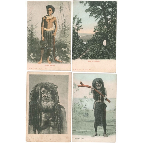 1159 - Postcards; Pacific; unused cards of Fiji (6) and Fanning Island (4).... 