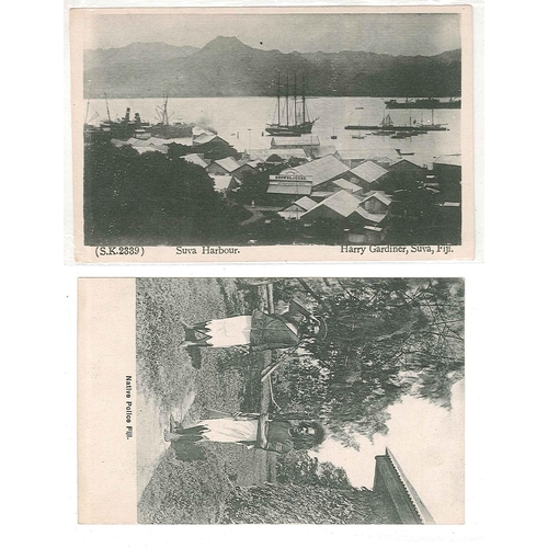 1159 - Postcards; Pacific; unused cards of Fiji (6) and Fanning Island (4).... 